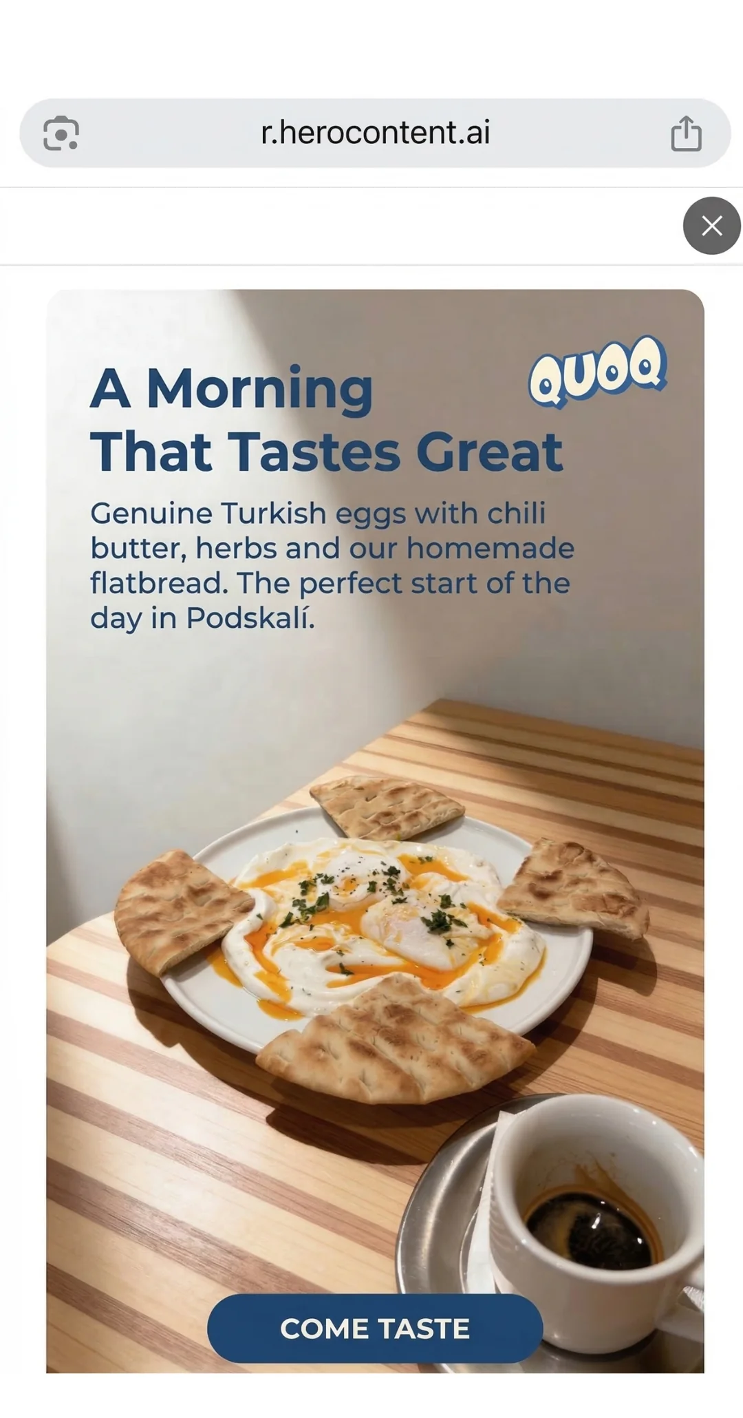 Instagram story example