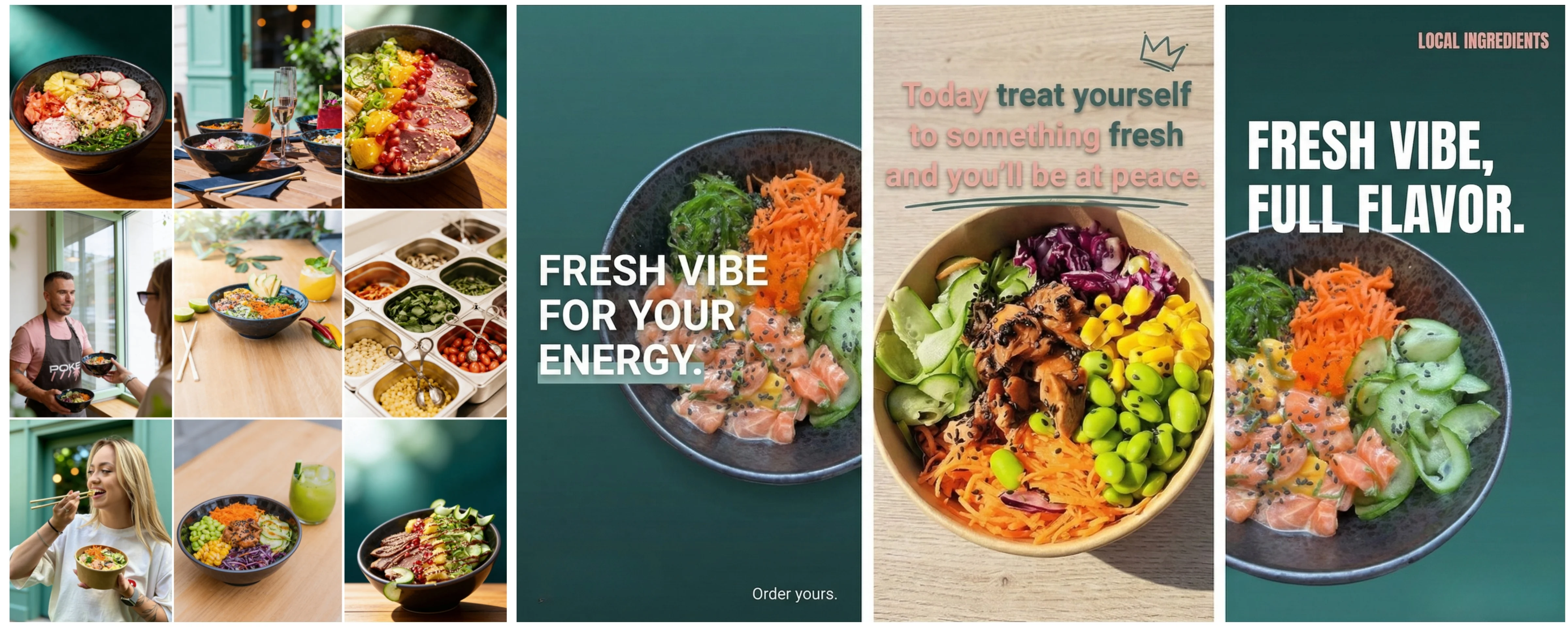 Showcase of 12 social media posts